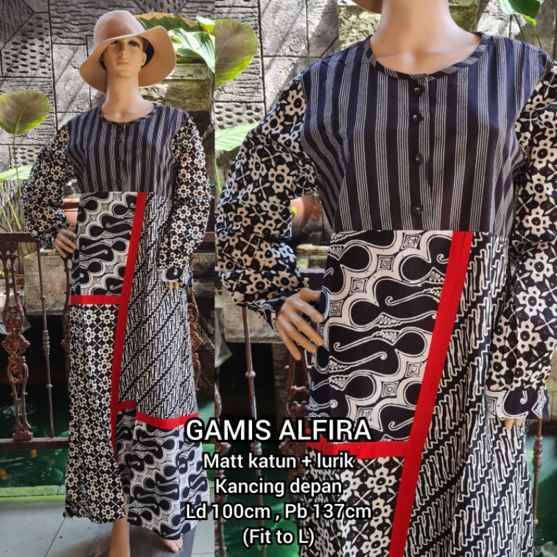 GAMIS ALFIRA , GAMIS BATIK , FASHION GAMIS , GAMIS BUSUI