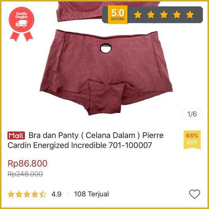 Energized Bra Sport Set Panty By Pierre Cardin Original Branded Saleee Promo