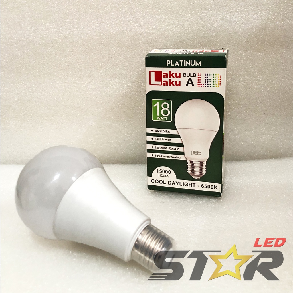 LAKU LAKU PLATINUM Bulb A LED 12 WATT 15W 18W 21W Lampu Bohlam Bulat Murah Hemat Energi Irit Listrik STAR LED