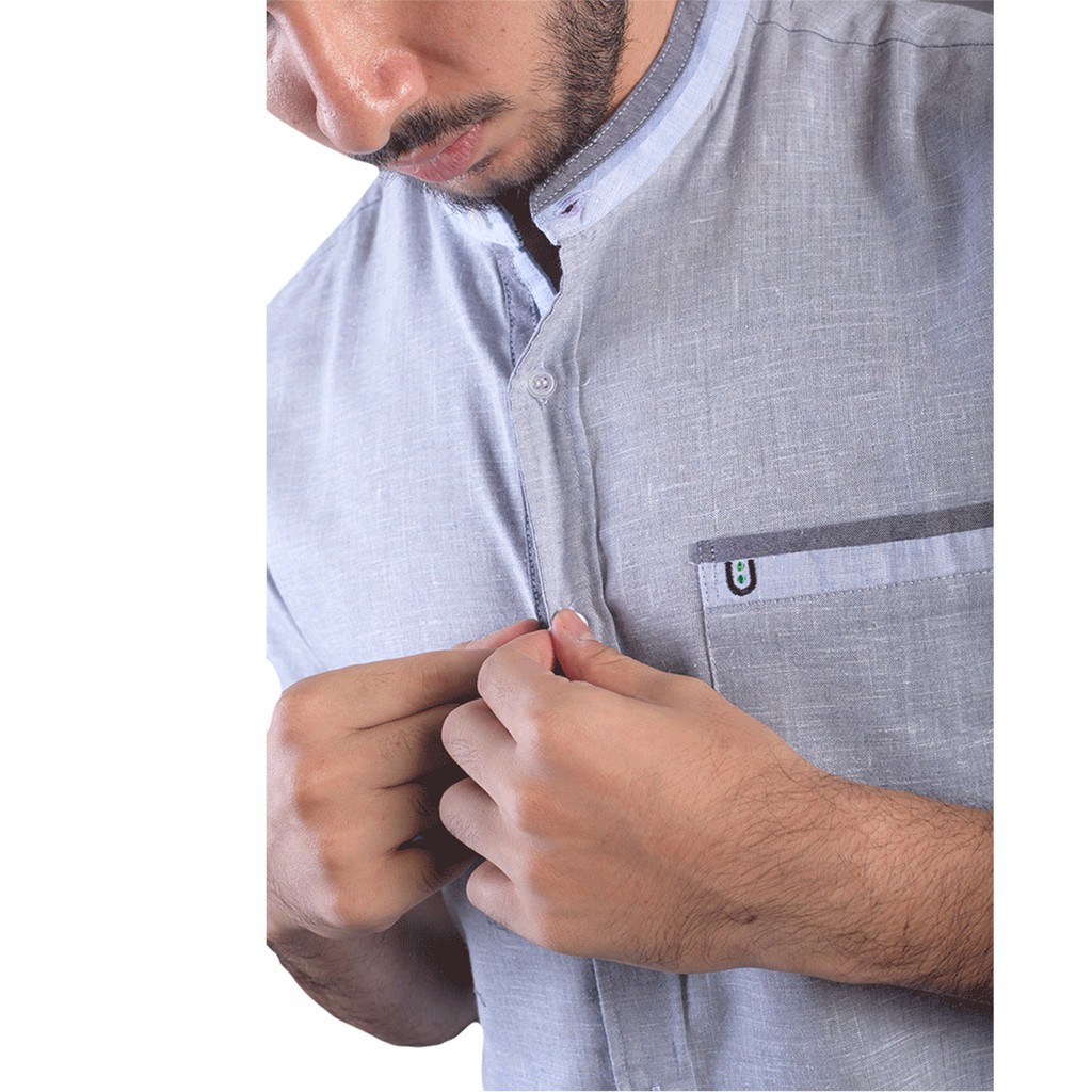 U8 – Kemeja Pria Lengan Pendek Modern Fit Bahan Katun & Oxford Size Besar