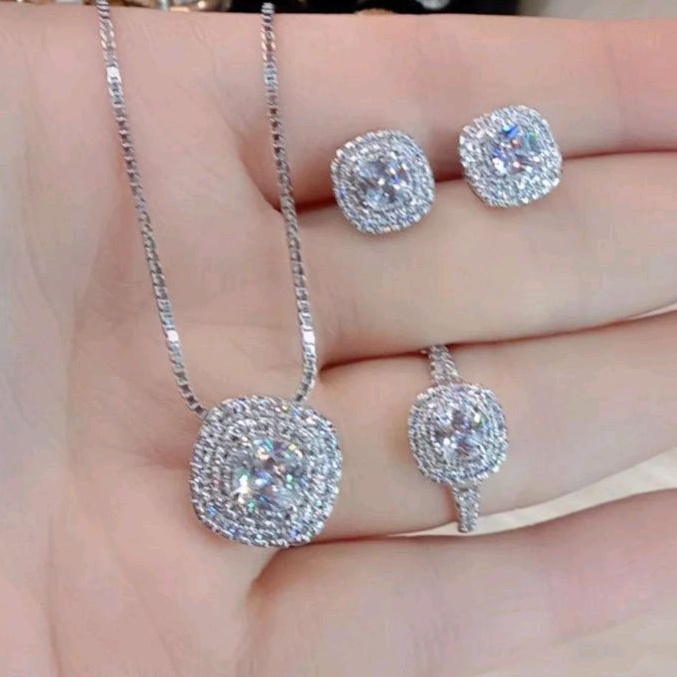 Set Perhiasan Replika Berlian Lapis Emas Set Perhiasan Xuping Set Replika Berlian Set Perhiasan Wani