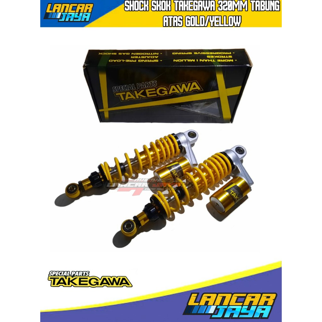 SHOCK SKOK TAKEGAWA 320MM TABUNG ATAS GOLD/YELLOW