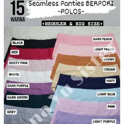 NonaYuSister - (𝐑𝐄𝐆𝐔𝐋𝐄𝐑 𝐒𝐈𝐙𝐄) SEAMLESS PANTIES BERPORI POLOS/ Celana dalam Seamless CD Tanpa Jahitan
