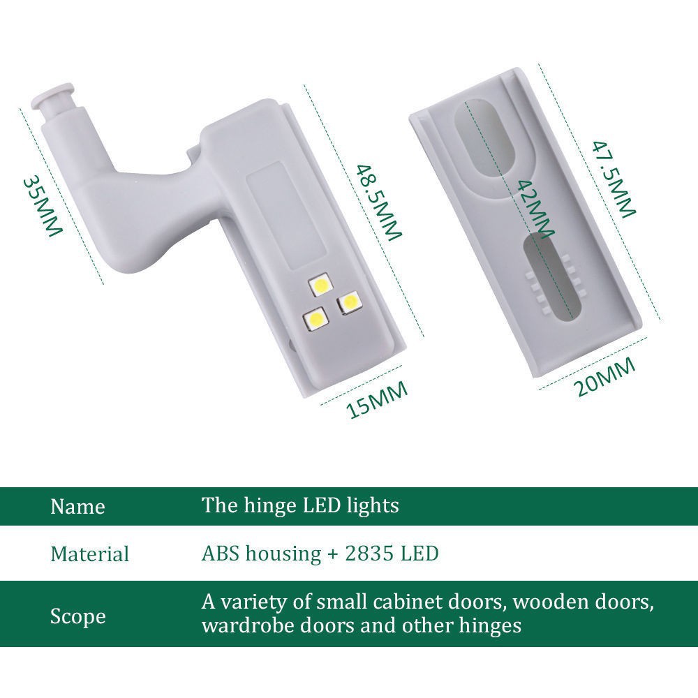 (Ccabinet Engsel Lampu Led Dengan Sensor Cahaya Untuk Lemari Pakaian / Dapur / Rumah