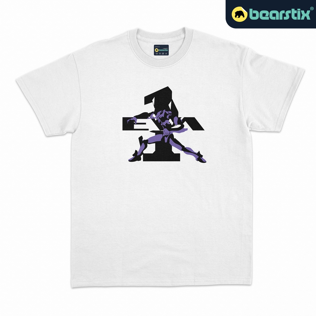 BEARSTIX -Tshirt Evangelion Unit 01 - Kaos Neon Genesis Evangelion - Baju Anime 90s - Tshirt Streetw