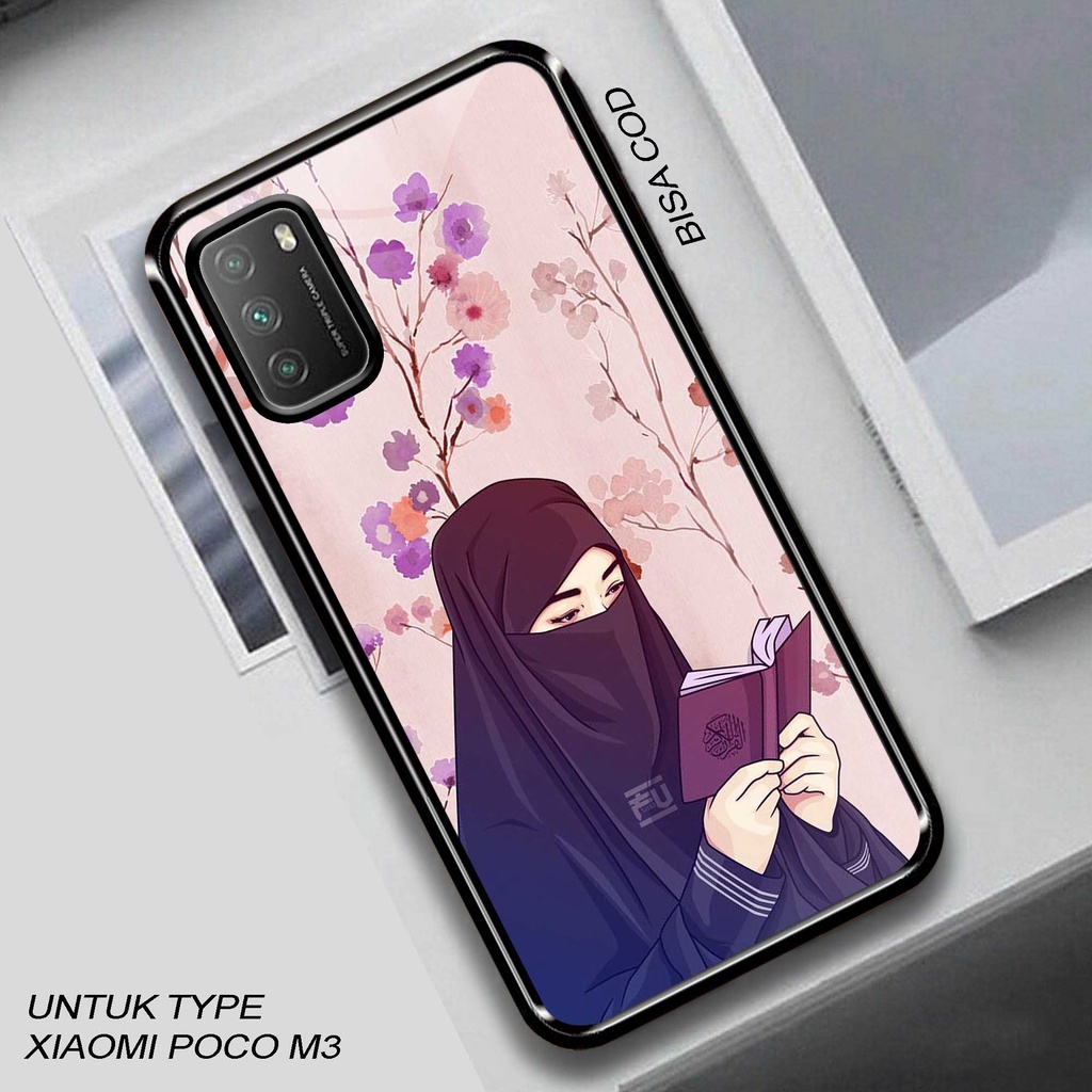 Case Poco M3 - Hardcase Glossy Poco M3 - Silikon Poco M3 - Casing Motif ( Hijabers ) - Fashion Case 