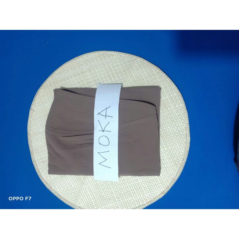 KERUDUNG KHIMAR MALIKA CERUTY PREMIUM/KHIMAR MALIKA BUSA ANTEM SIZE L-Moca