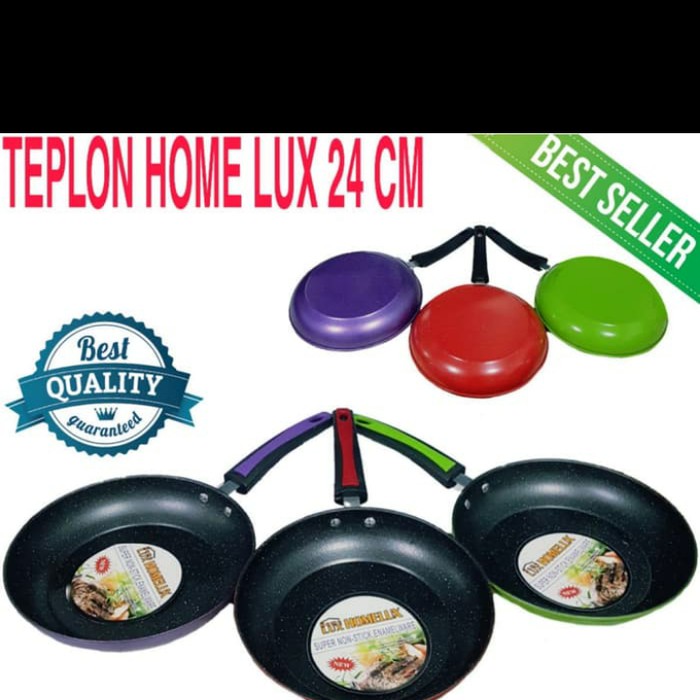 Fry Pan Teflon Anti Lengket  20CM / 22CM / 24CM / Teplon Warna / FryPan / Kuali / Penggorengan