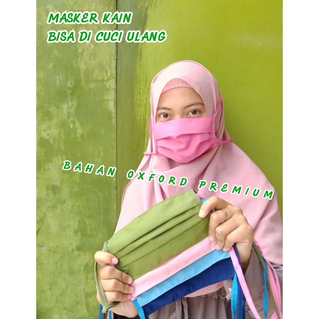 [BRAND HUSNA HIJAB] Masker Kain 1 Lusin (12 Pcs) / Grosir Masker Kain Murah