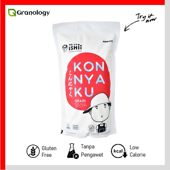 Beras Shirataki Konyaku Kualitas Premium (1 kilogram) by Granology