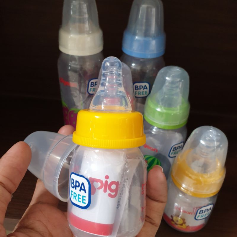 Botol Susu Bayi PIGEON Slim Neck 50ml, 120ml, 250ml BPA FREE Botol Dot Susu Baby Dot Bulat PP Standar