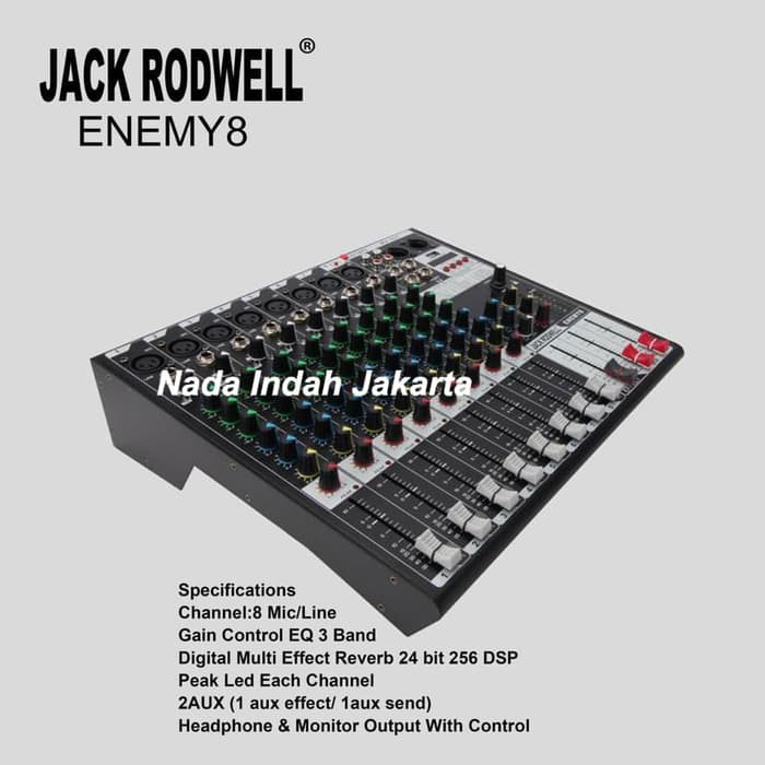 JACK RODWELL ENEMY 8 - AUDIO MIXER 8 CHANNEL