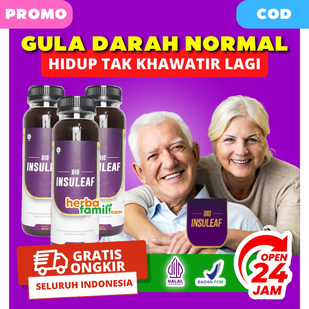 BIO INSULEAF 100% ORIGINAL OFFICIAL | Bioinsuleaf Daun Insulin EPA Herbs Obat Herbal Diabetes Cair 250 ML BIO INSULEAF