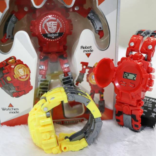 Jam Tangan Anak Kecil Pria Robot Tranformer murah Karakter