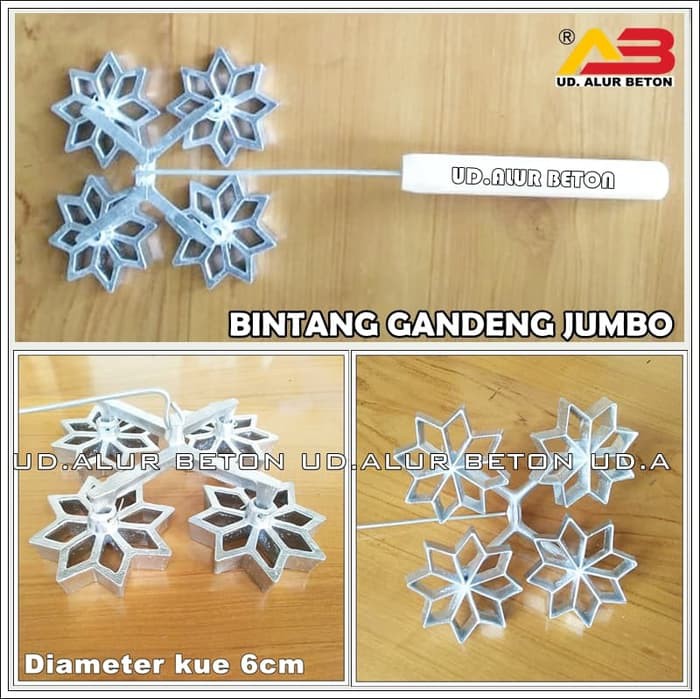 Cetakan Kue Kembang Goyang Bintang Gandeng Jumbo ck1075