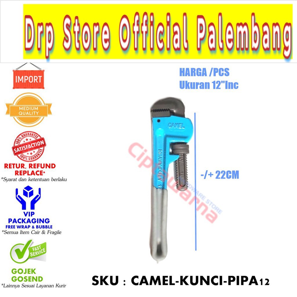 Camel Kunci Pipa PVC Heavy Duty 12&quot; - 12 Inch Pipe Key PVC Gerigi Awet