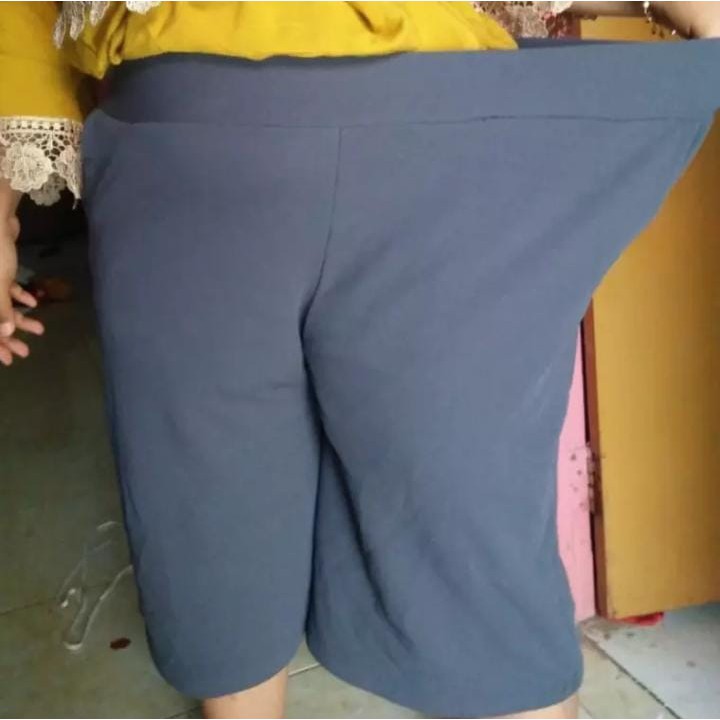 KULOT CREP PENDEK JUMBO 7/8 CELANA TANGGUNG WANITA [[ DIBAWAH LUTUT ]]