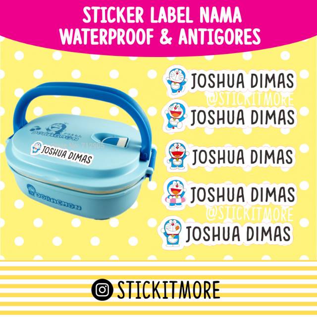 

Sticker Label Nama Waterproof Doraemon