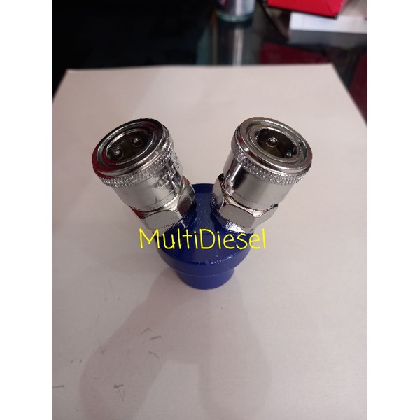 Sambungan Selang Kompresor Cabang 2 / Coupler 2way