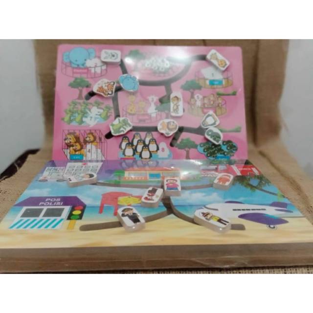 MAINAN EDUKASI. MAINAN ANAK. PUZZLE KAYU. PASEL KAYU. MAZE. Riens Collections