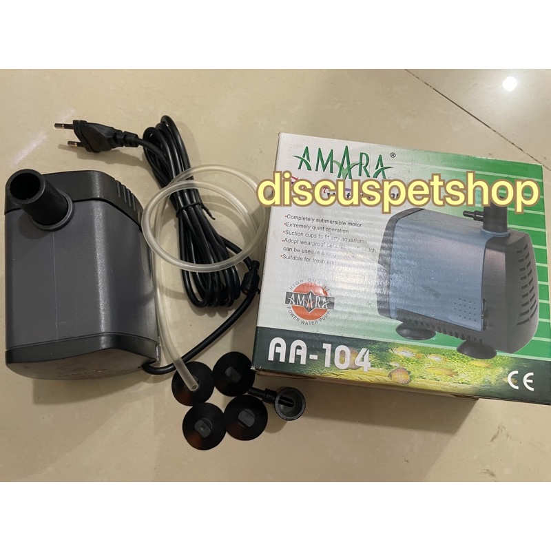 Mesin Pompa Air Celup Aquarium Kolam Amara AA 104