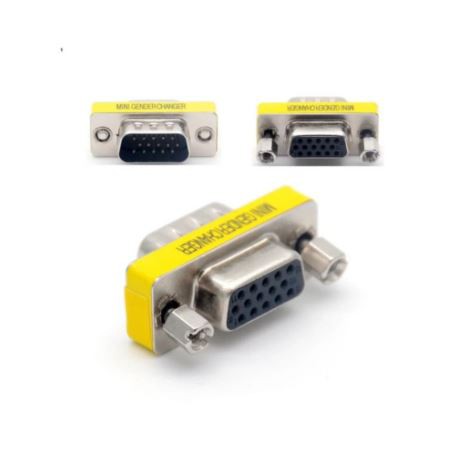 Connector mini gender changer Vga female male 720p - Konektor Vga 15 pin db15 m-f