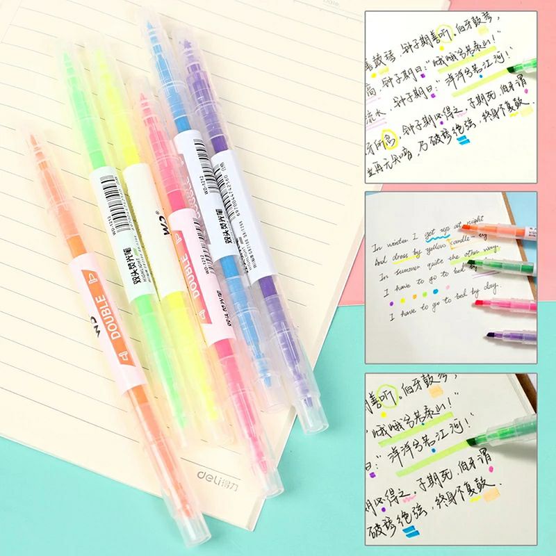 

[JOURNALCARE.ID] 6PCS STABILO SET WARNA DOUBLE SIDE PULPEN DUA SISI HIGHLIGHTER 6 IN 1 Murah Malang