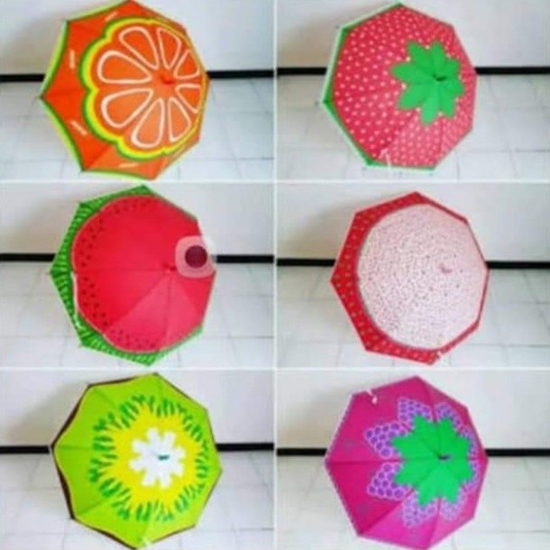 Promo payung motif buah payung Paris tongkat Berkualitas