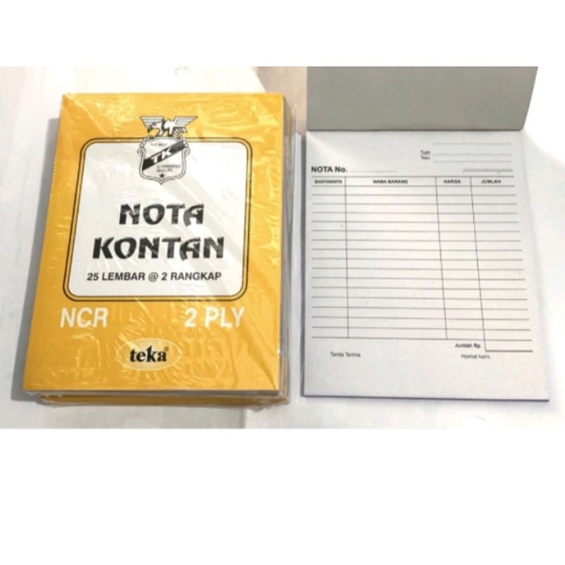 

Nota kontan buku nota