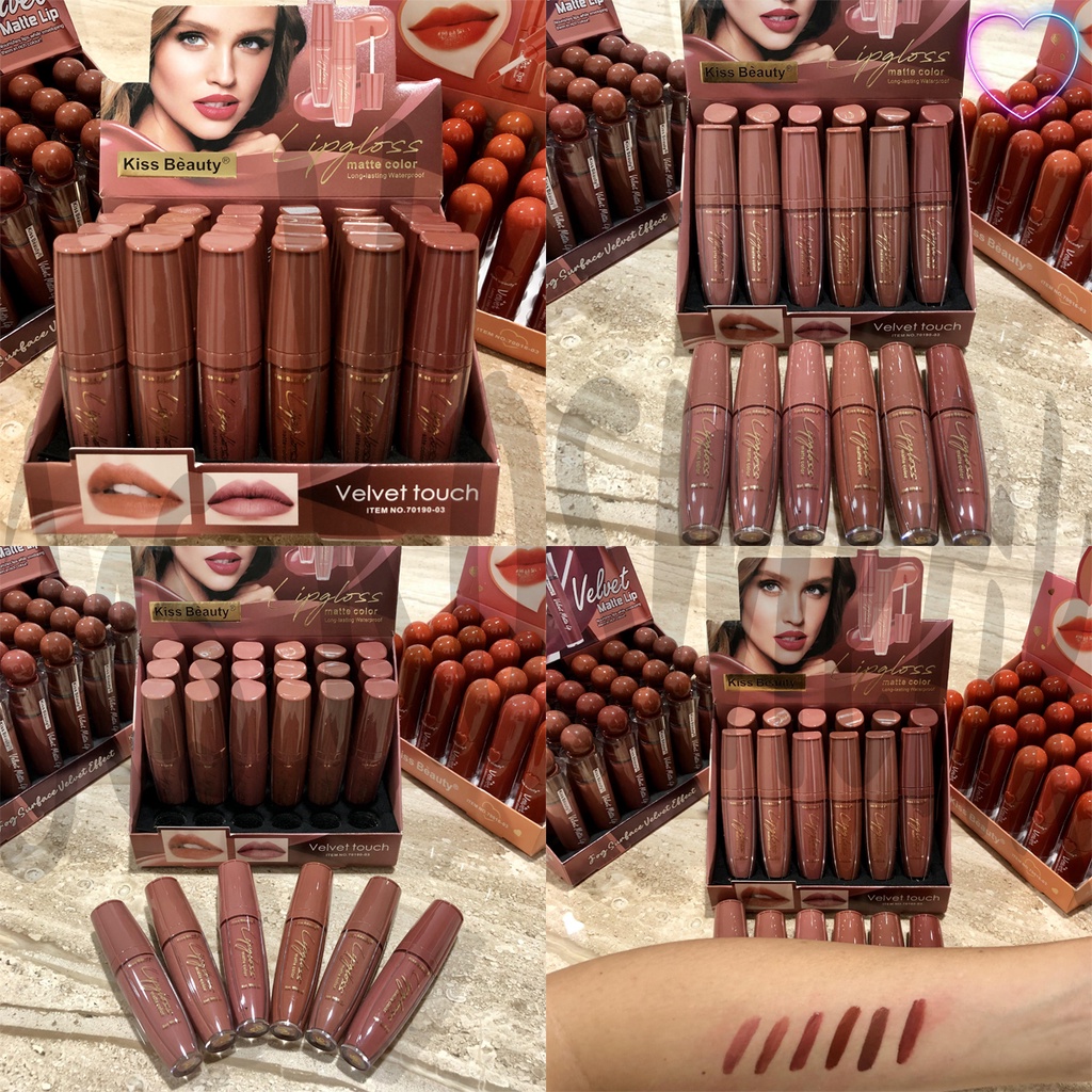 [LUSINAN] Kiss Beauty Lipcream Lipgloss Matte Color / Grosir Kosmetik