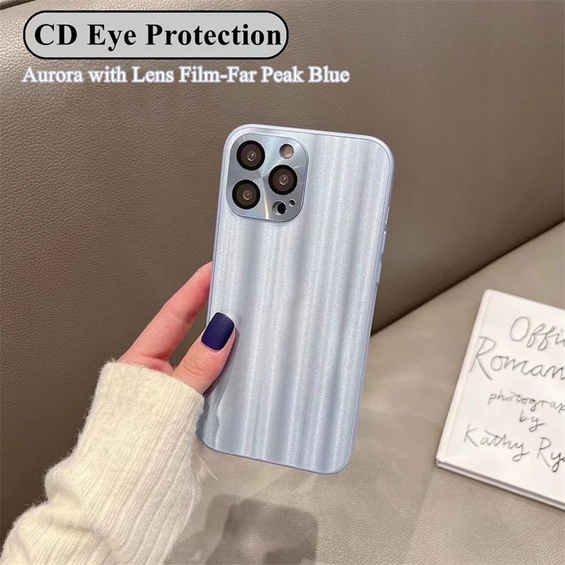 Jauh Puncak Biru Laser Gradien Ponsel Case Kompatibel untuk iPhone 13 12 11 Pro X XS Max XR 7 7 Plus High-End PC Pelindung Mata Case