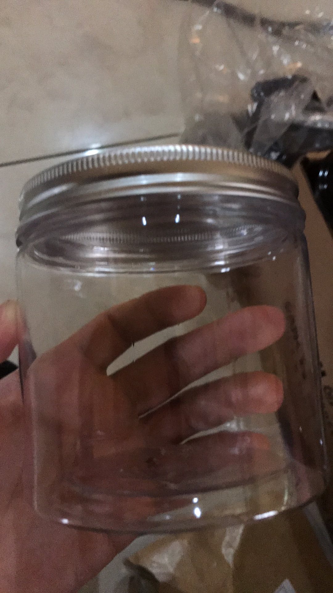 350ml Botol Toples Makanan Snack Kering Ringan Botol Toples Plastik Jar Madu Sambal Selai