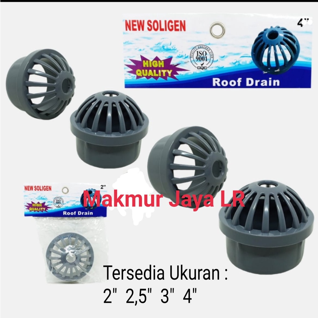 Jual Roof Drain 2" 2 1/2" 21/2" 2,5" PVC SOLIGEN / Saringan Talang ...