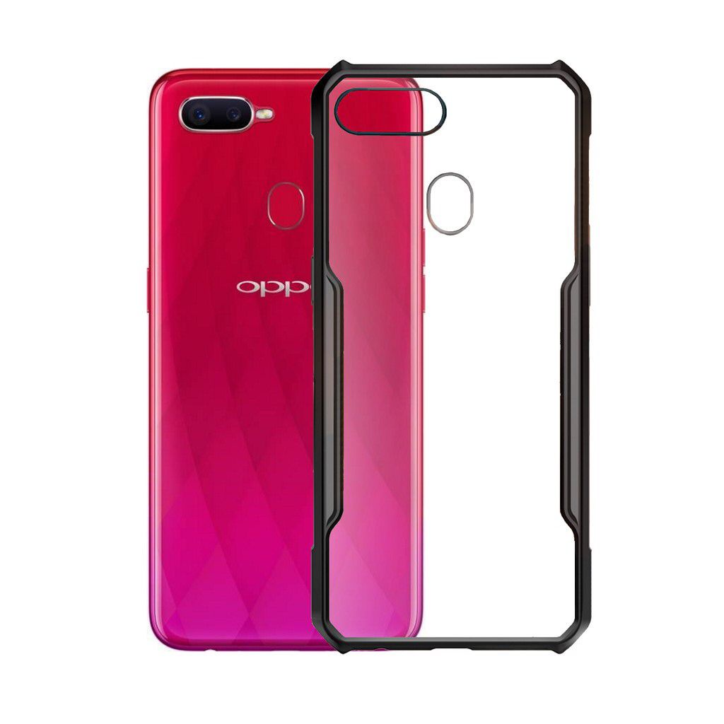 CASE OPPO F11 / OPPO F11 PRO / OPPO F9 XUNDD BEATLE ORIGINAL SOFT HARD CASE HYBRID ARMOR - CLEAR LIST BLACK