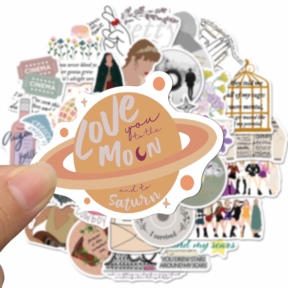 50 Pcs Stiker Tahan Air Jamur Untuk Dekorasi Notebook