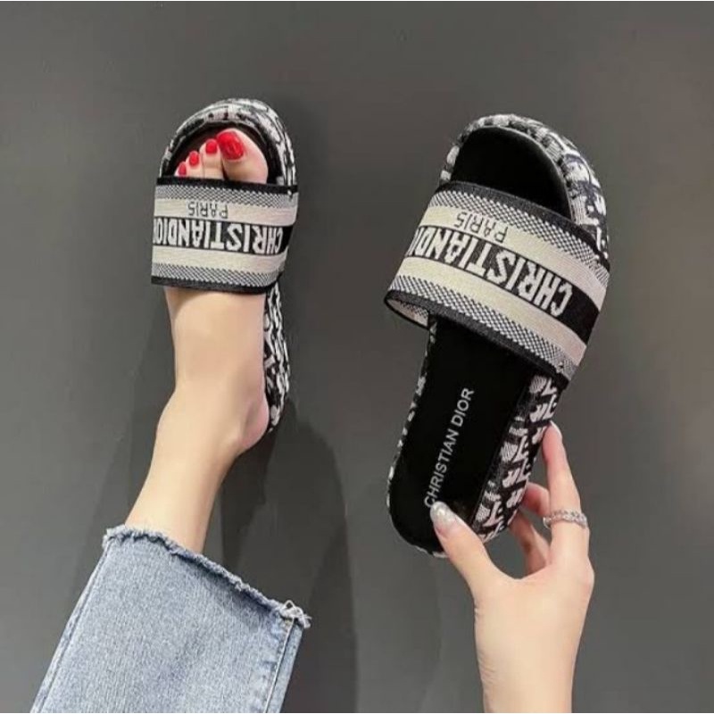 dior flat slippers