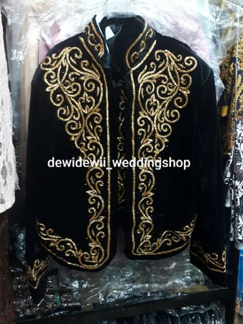 Beskap Pengantin Bludru Payet (Bonus Selop)