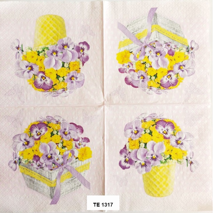 Tisu Napkin Kerajinan Decoupage Eropa 33X33 CM TE 1317 TTS