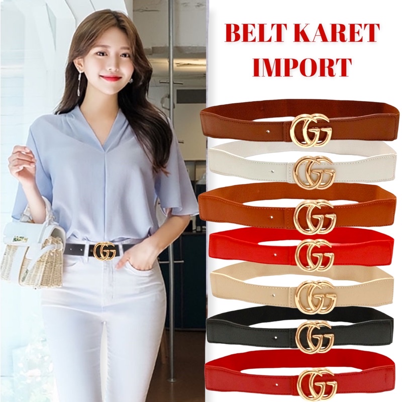 109 [SMARTGIRL] READYSTOCK TERMURAH KARET BELT / IKAT PINGGANG WANITA IMPORT 590