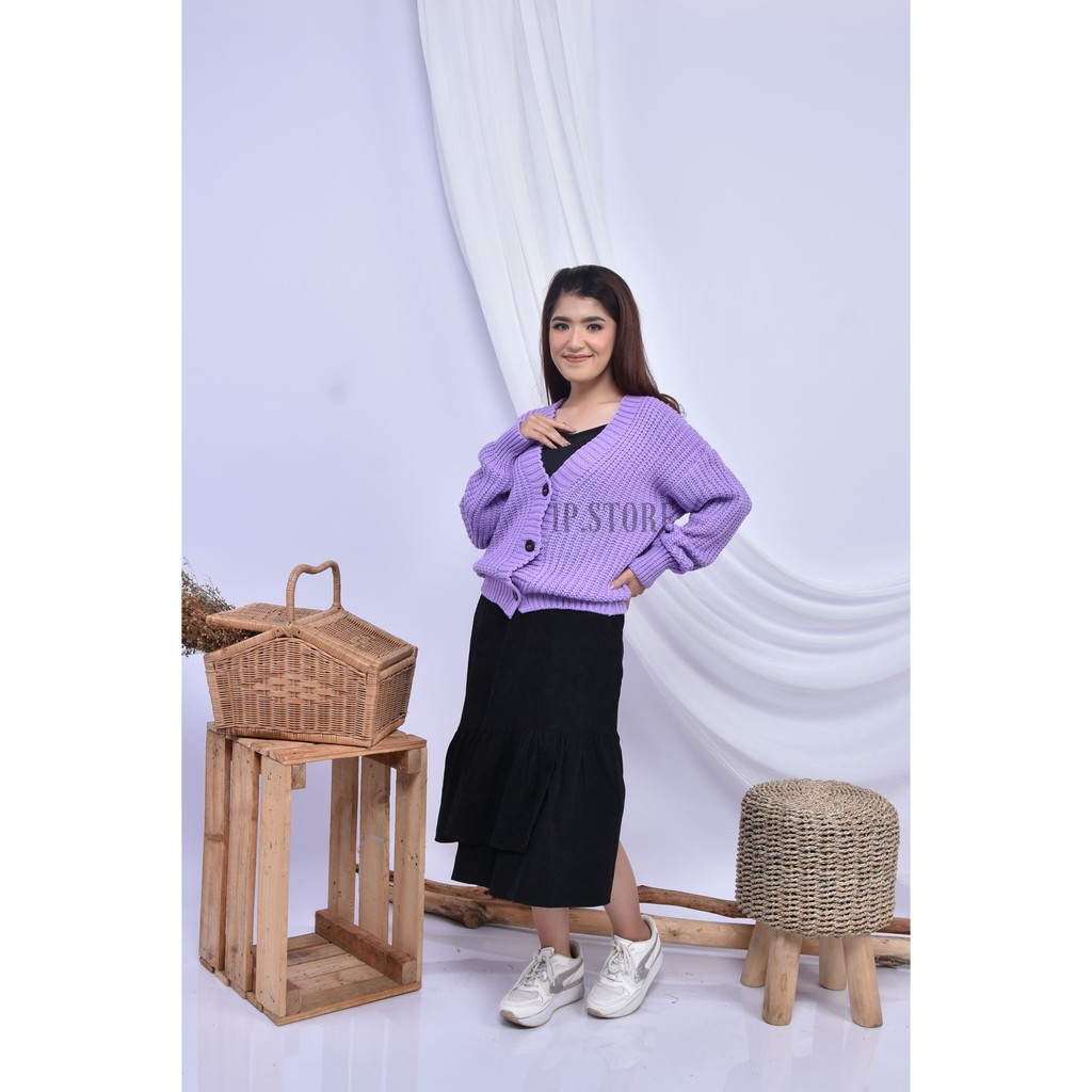 [END YEAR SALE] Shila Cardigan Rajut Premium / Knitwear Wanita Nakara Kardigan Rajut Lengan Panjang