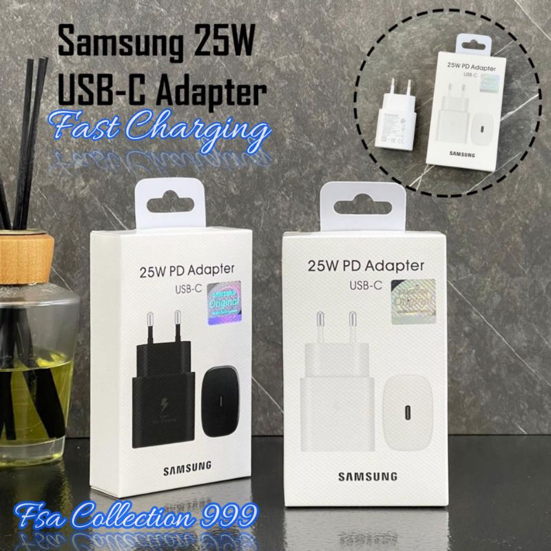 Adaptor Kepala Charger Casan SMG Galaxy A33 A53 A73 5G 25W Original USB C TO C Super Fast Charging by samsng