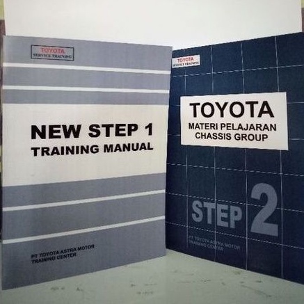 New step 1 training manual dan step 2 materi pelajaran chassis (satu paket dua buku)