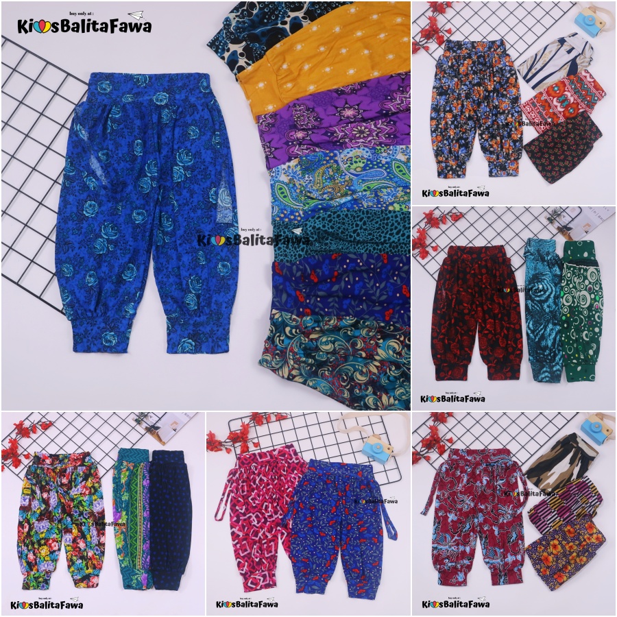 Aladin Carlissa uk 3-4 Tahun / Celana Panjang Anak Perempuan Pants Bahan Kaos Variatif Murah Adem