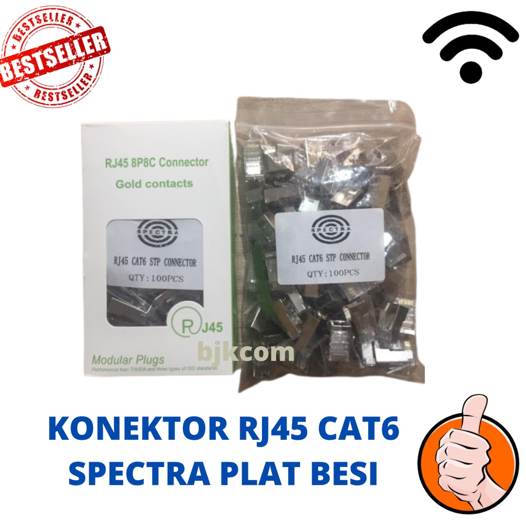 KONEKTOR RJ45 CAT6 SPECTRA BESI 100 PCS