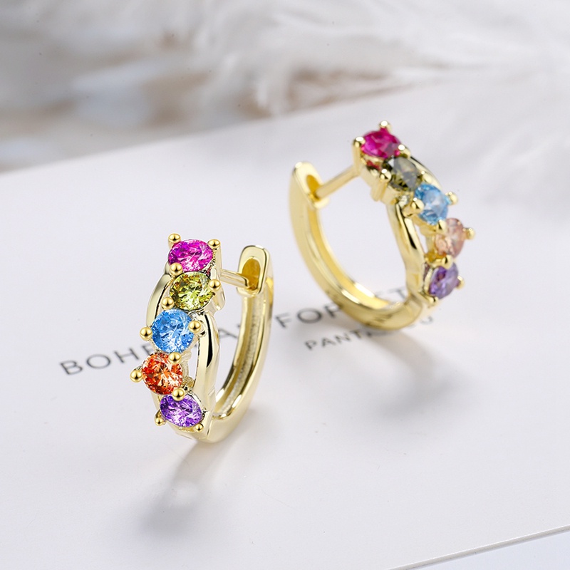 Anting Tusuk Kristal Zircon Kualitas Tinggi Untuk Wanita
