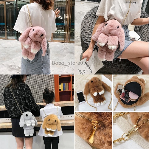 Tas Selempang merangkul Rabbit beruang Anak &amp; Wanita Import Fashion Korea