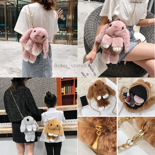 Tas Selempang merangkul Rabbit beruang Anak &amp; Wanita Import Fashion Korea