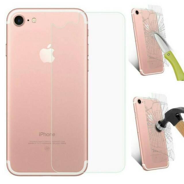 Tempered glass back iPhone 7 plus anti gores kaca belakang iPhone 7 plus