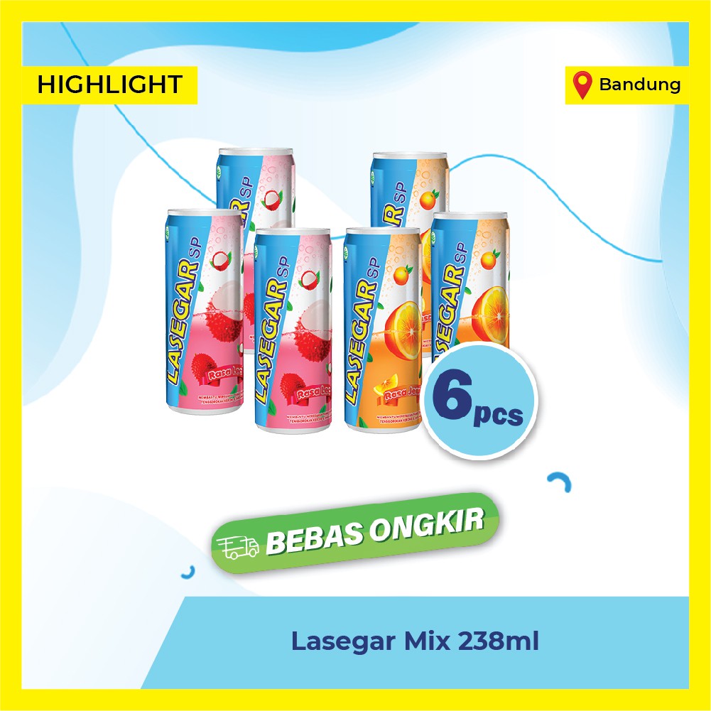 

Lasegar Kaleng isi 6pcs 238ml Mix Rasa FREE Tas Belanja - Bandung