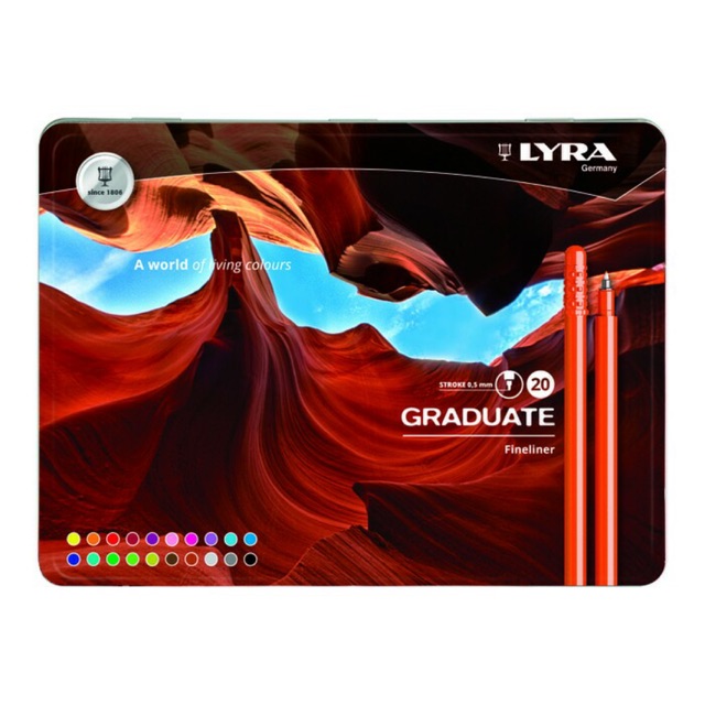 

Lyra Graduate Fineliner 20clr MetalBox